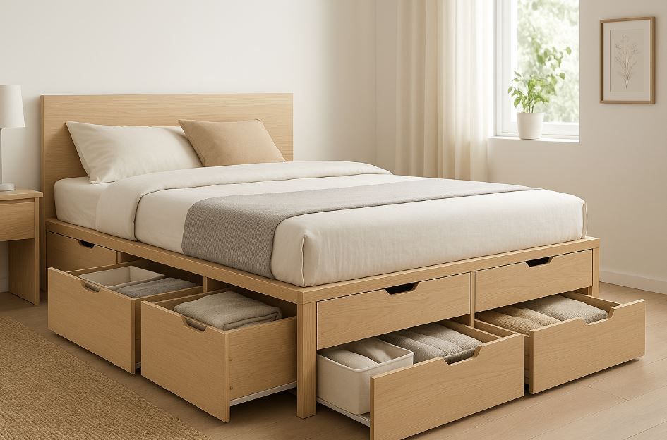 床架不只墊高！實用設計巧思讓臥室更整潔又有收納力